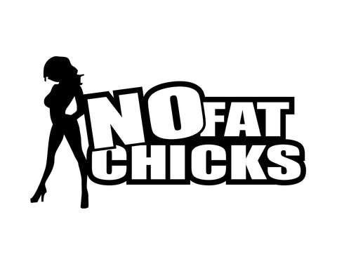 No Fat Chicks Sticker 3 - cartattz1.myshopify.com