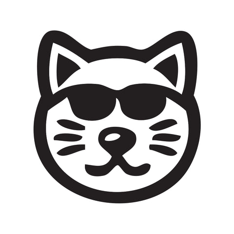 Cat Face Sticker 3 - cartattz1.myshopify.com