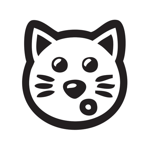 Cat Face Sticker 6 - cartattz1.myshopify.com