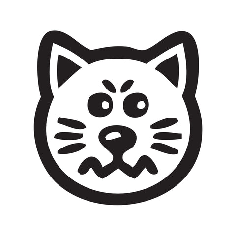 Cat Face Sticker 7 - cartattz1.myshopify.com