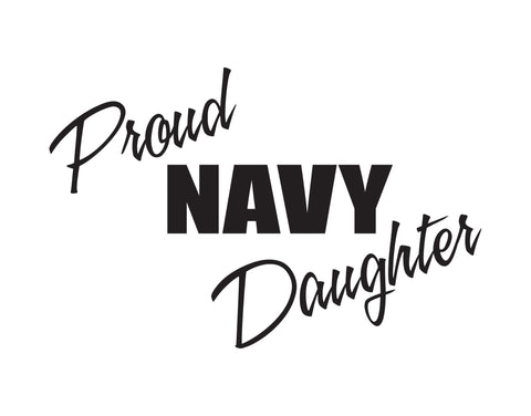 Proud Navy Daughter Sticker - cartattz1.myshopify.com