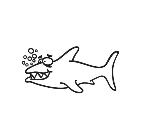 Shark Sticker 4 - cartattz1.myshopify.com