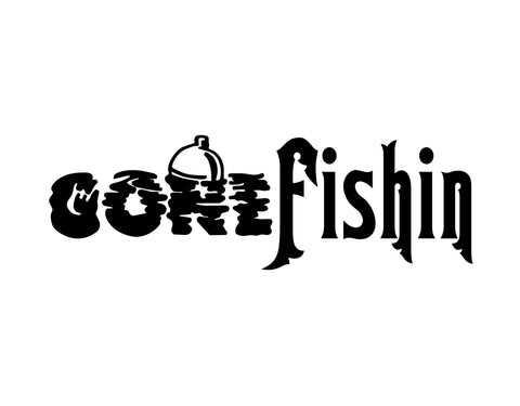 Gone Fishin Sticker - cartattz1.myshopify.com