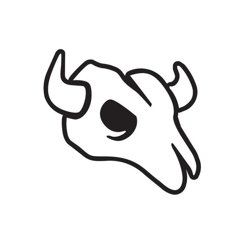 Bull Skull Sticker 2 - cartattz1.myshopify.com