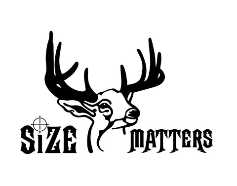 size matters hunting decal - cartattz1.myshopify.com