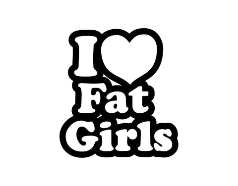 I Heart Fat Chicks Sticker 1 - cartattz1.myshopify.com