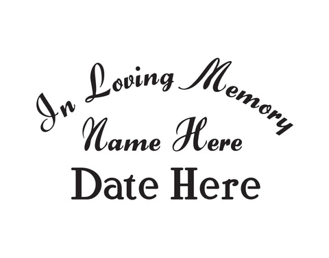 In Memory of Decal Text 8 - cartattz1.myshopify.com
