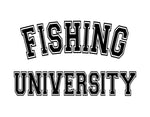 Fishing University Sticker - cartattz1.myshopify.com