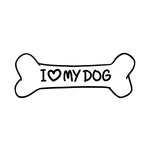 I Love My Dog Bone Sticker - cartattz1.myshopify.com