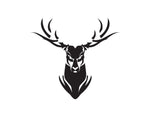 ANGRY DEER HEAD WITH ANTLERS DECAL - cartattz1.myshopify.com