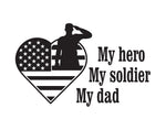 My Hero My Dad Sticker - cartattz1.myshopify.com