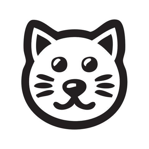 Cat Face Sticker 1 - cartattz1.myshopify.com