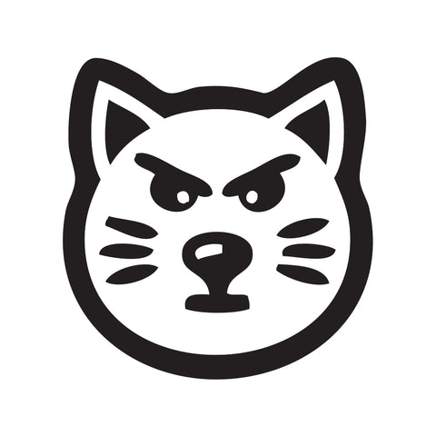Cat Face Sticker 2 - cartattz1.myshopify.com