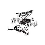 Butterfly Piano Music Sticker 1 - cartattz1.myshopify.com