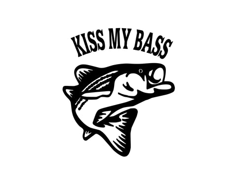 Kiss My Bass Sticker - cartattz1.myshopify.com