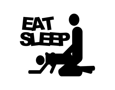 Eat Sleep Sticker - cartattz1.myshopify.com