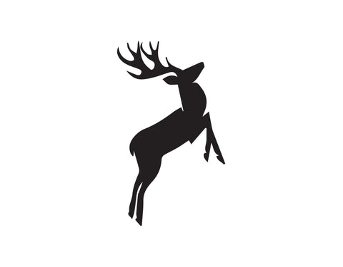 DEER WITH ANTLERS JUMPING DECAL - cartattz1.myshopify.com