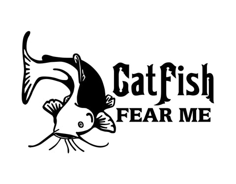 Catfish Fear Me Sticker - cartattz1.myshopify.com