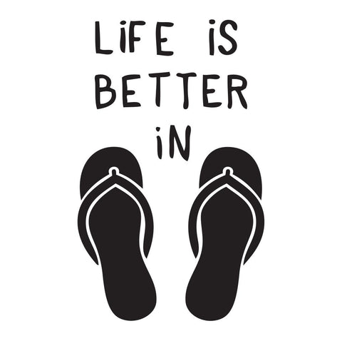 Life is better in flip flops sticker - cartattz1.myshopify.com