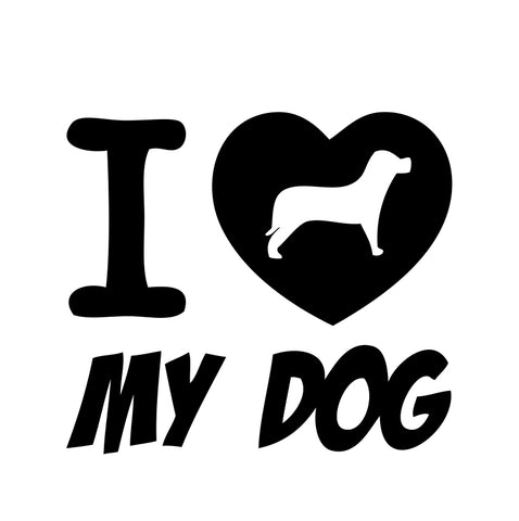 I Love My Dog Sticker - cartattz1.myshopify.com