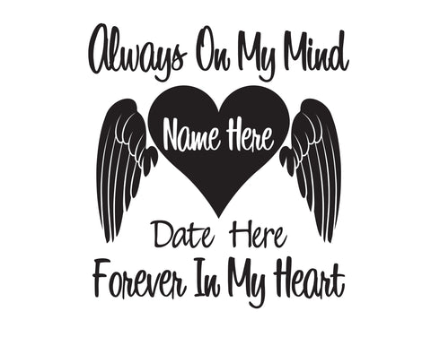 In Memory of Decal Forever in my Heart - cartattz1.myshopify.com