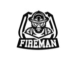 Fireman Firefighter Decal - cartattz1.myshopify.com