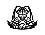 Firefighter Decal With Script Text - cartattz1.myshopify.com
