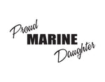 Proud Marine Daughter Sticker - cartattz1.myshopify.com