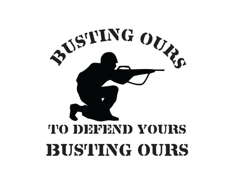 Busting Ours Soldier Sticker - cartattz1.myshopify.com