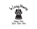 In Loving Memory Decal with Angel - cartattz1.myshopify.com