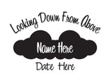 Looking Down From Above Cloud In Memory of Decal - cartattz1.myshopify.com