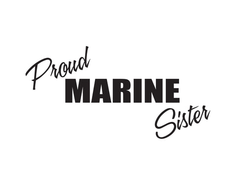 Proud Marine Sister Sticker - cartattz1.myshopify.com