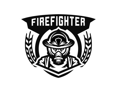 Firefighter Decal Emblem Sticker - cartattz1.myshopify.com