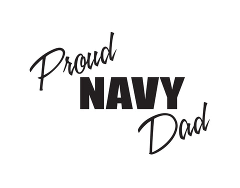 Proud Navy Dad Sticker - cartattz1.myshopify.com
