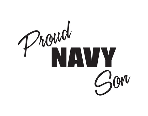 Proud Navy Son Sticker - cartattz1.myshopify.com