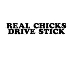 Real Chicks Drive Stick Sticker - cartattz1.myshopify.com