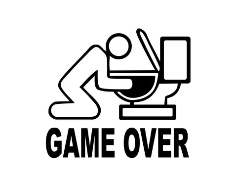 Game Over Sticker - cartattz1.myshopify.com