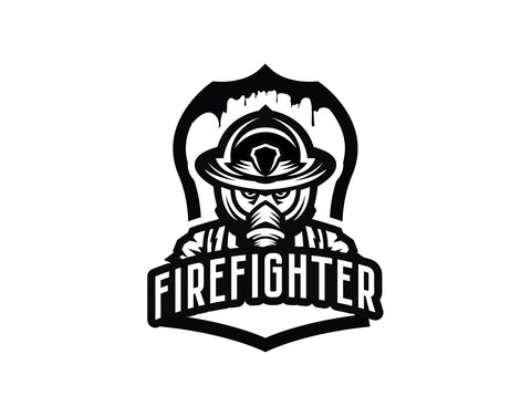 Firefighter Decal Emblem With Drip - cartattz1.myshopify.com