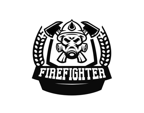 Firefighter Decal Wearing Air Mask - cartattz1.myshopify.com
