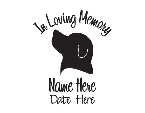 In Loving Memory of Dog Decal - cartattz1.myshopify.com