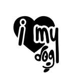 I Love My Dog Heart Sticker - cartattz1.myshopify.com