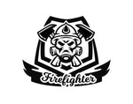 Firefighter Decal Crossed Axe - cartattz1.myshopify.com