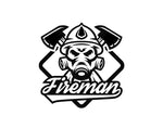 Fireman Firefighter Decal Sticker Emblem - cartattz1.myshopify.com