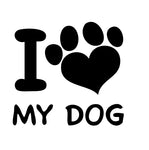 I Love My Dog paw Sticker 3 - cartattz1.myshopify.com