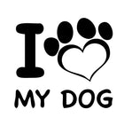 I Love My Dog paw Sticker 4 - cartattz1.myshopify.com