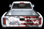 American Flag with Soldier Tailgate Wrap - cartattz1.myshopify.com
