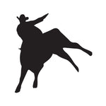 Bull Riding Cowboy Decal - cartattz1.myshopify.com