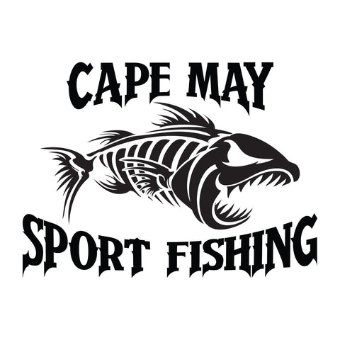 Cape May Sport Fishing Bone Fish Sticker 1 - cartattz1.myshopify.com