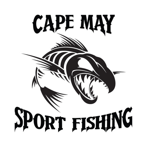 Cape May Sport Fishing Bone Fish Sticker 2 - cartattz1.myshopify.com