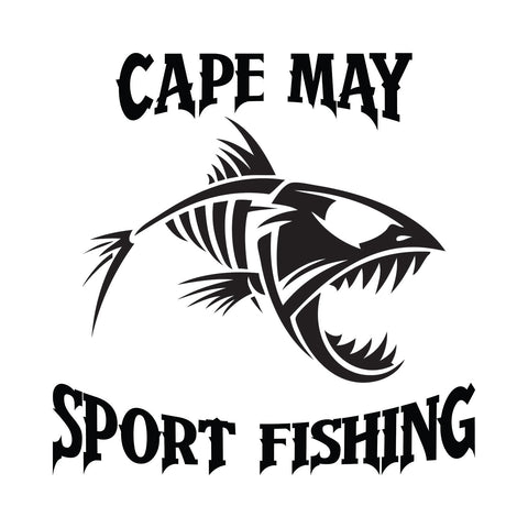 Cape May Sport Fishing Bone Fish Sticker 3 - cartattz1.myshopify.com